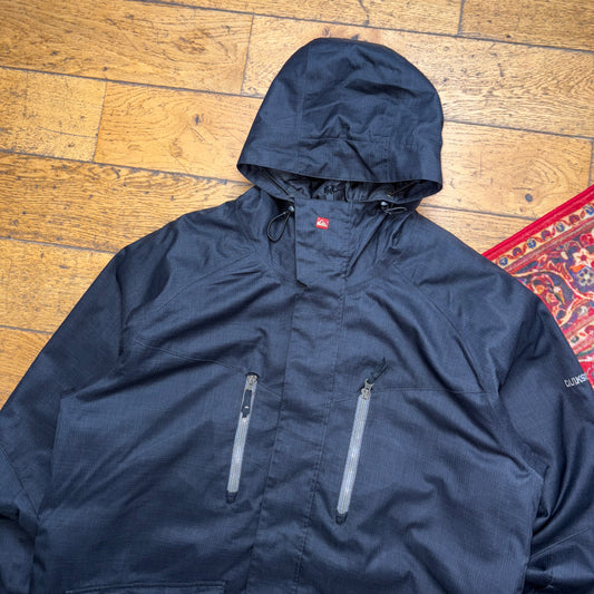 Vintage Quiksilver Black Ski Snow Surfwear Gorpcore Technical Jacket Coat - XL