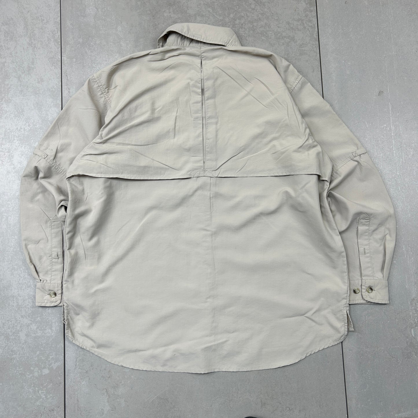Vintage Columbia Cream Embroidered Shirt - L