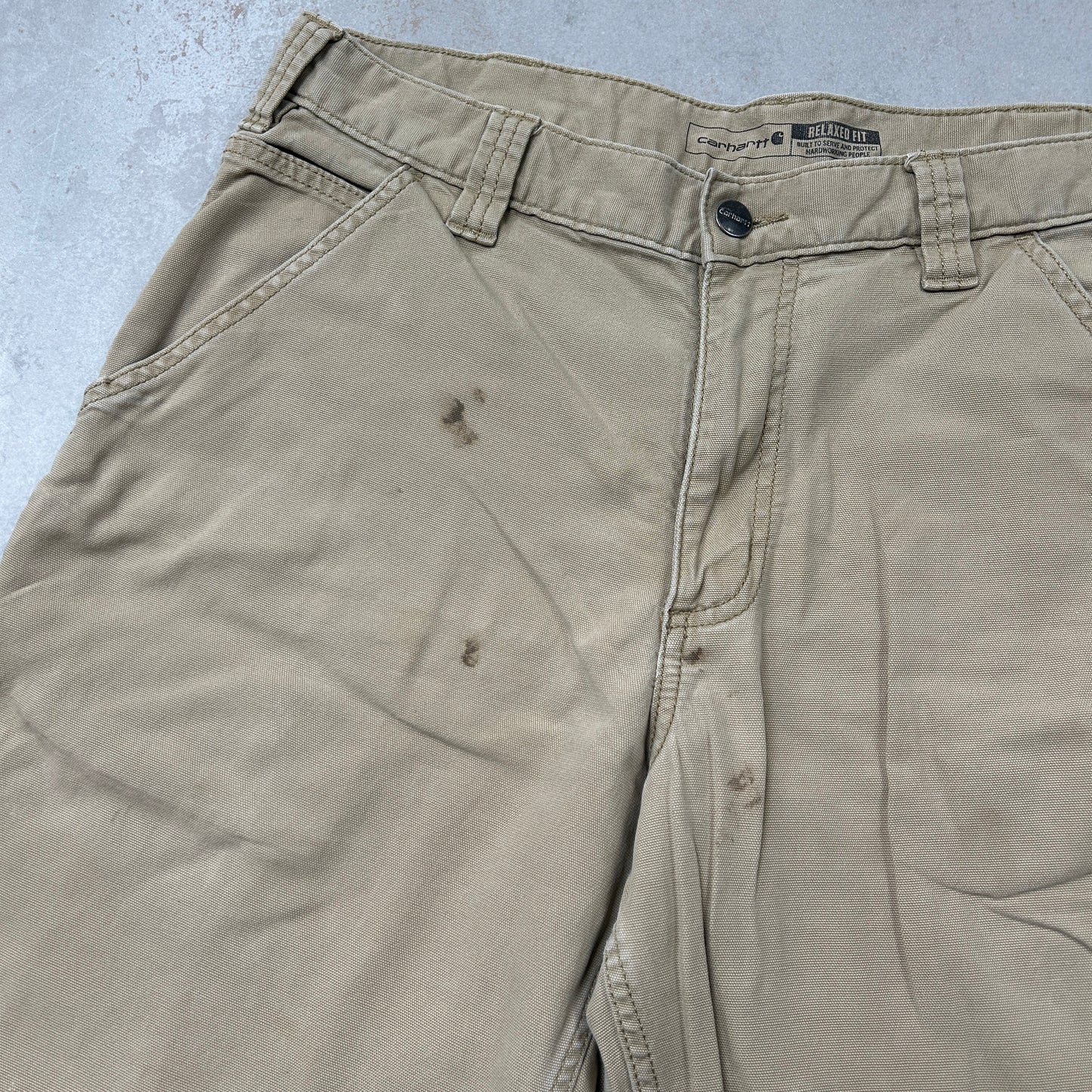 Vintage Carhartt Brown Workwear Carpenter Baggy Trousers - 33