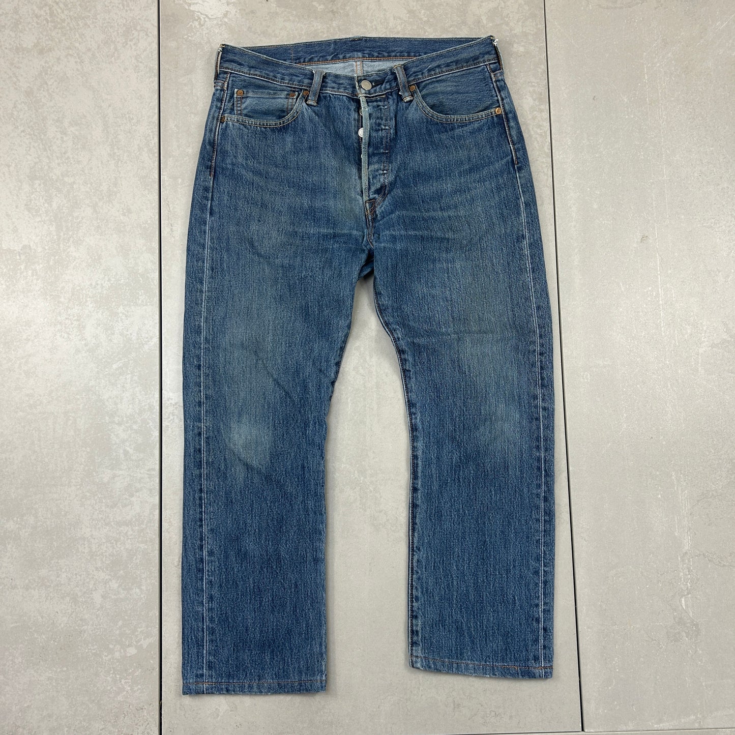 Vintage Levis 501 Straight Blue Denim Jeans - 33
