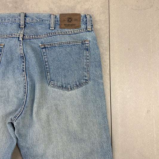 Vintage Wrangler Blue Straight Denim Workwear Jeans - 38