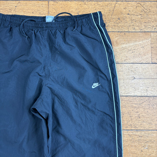 Vintage Nike Black Baggy Tracksuit Sweatpants Track Pants Bottoms - L