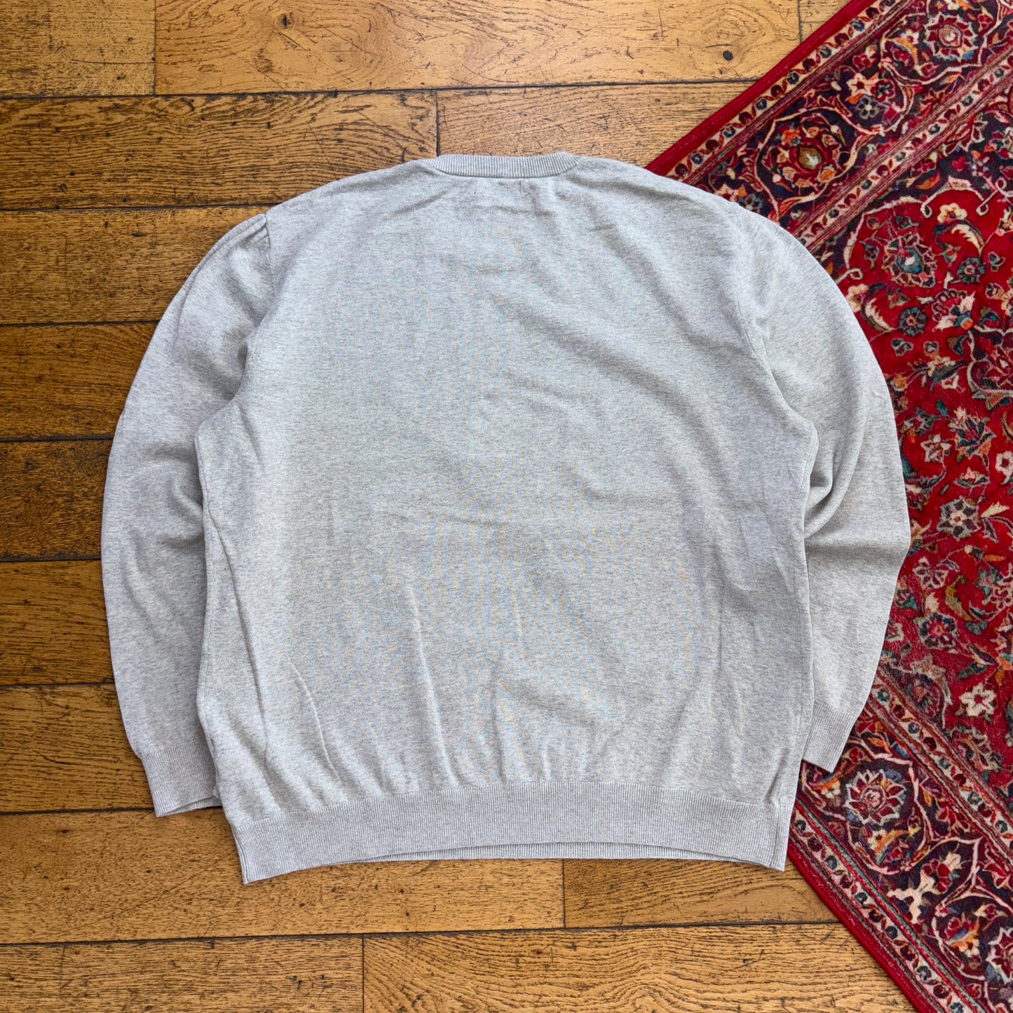 Vintage Nautica Grey Embroidered Knit Jumper - 2XL