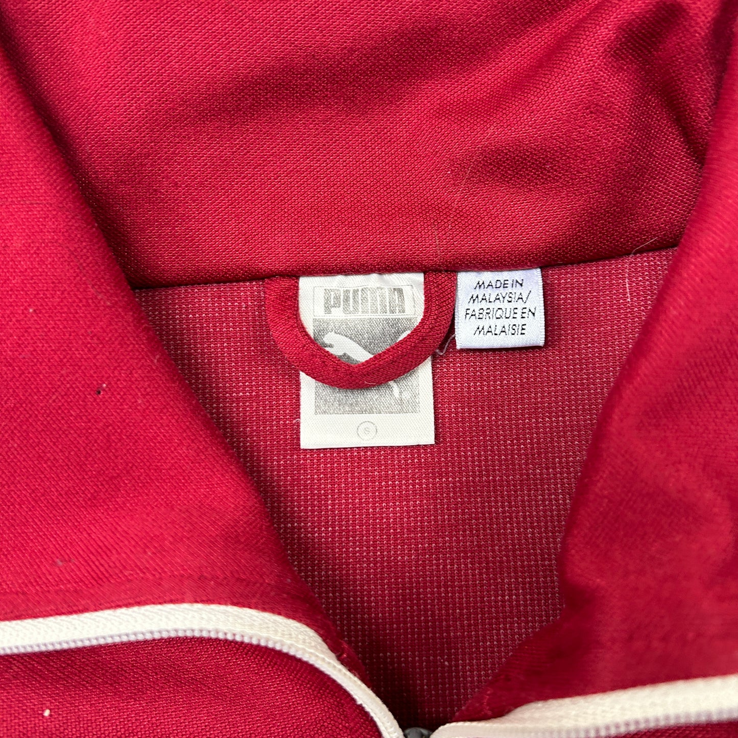 Vintage Puma Tracksuit Zip Red Sweatshirt Jacket - S