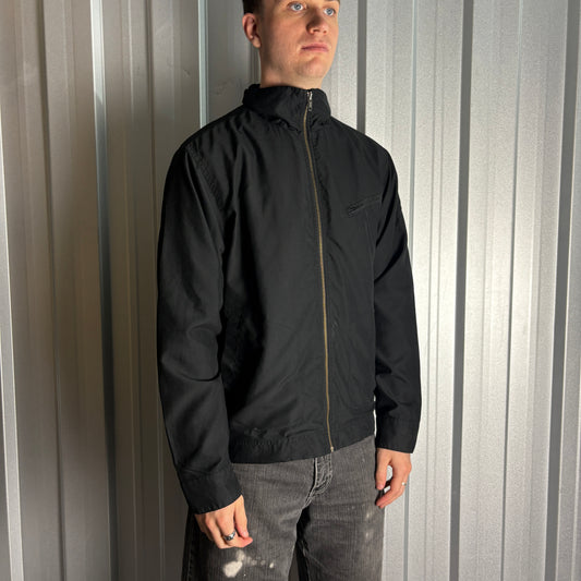 Vintage Quiksilver Black Harrington Smart Casual Surfwear Jacket - L
