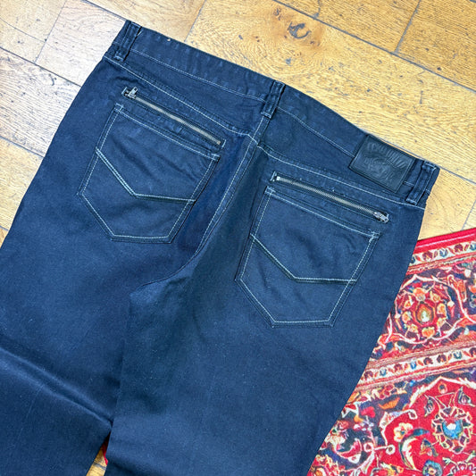 Vintage Ecko Unltd Blue Embroidered Y2K Hip Hop Straight Jeans - 42