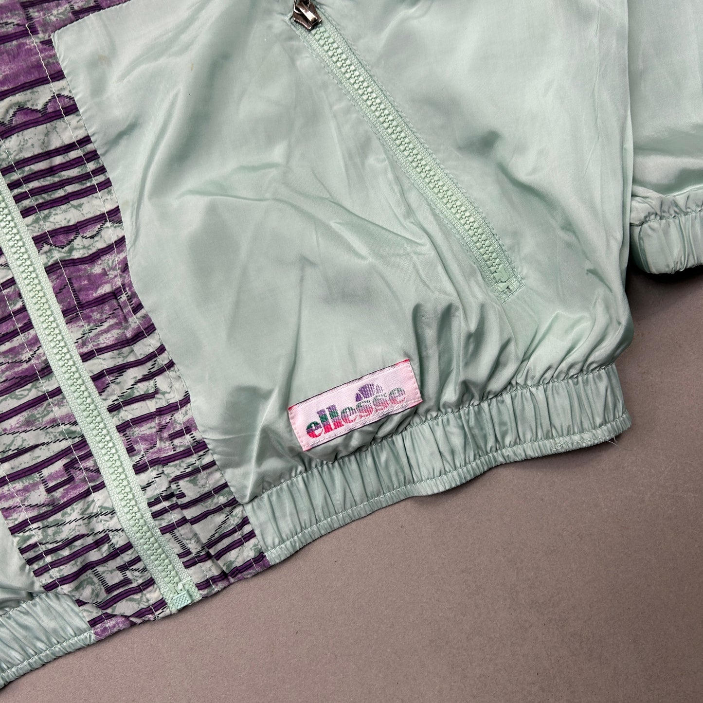 Vintage Ellesse Blue Green Tracksuit Track Shell Windbreaker Jacket - L