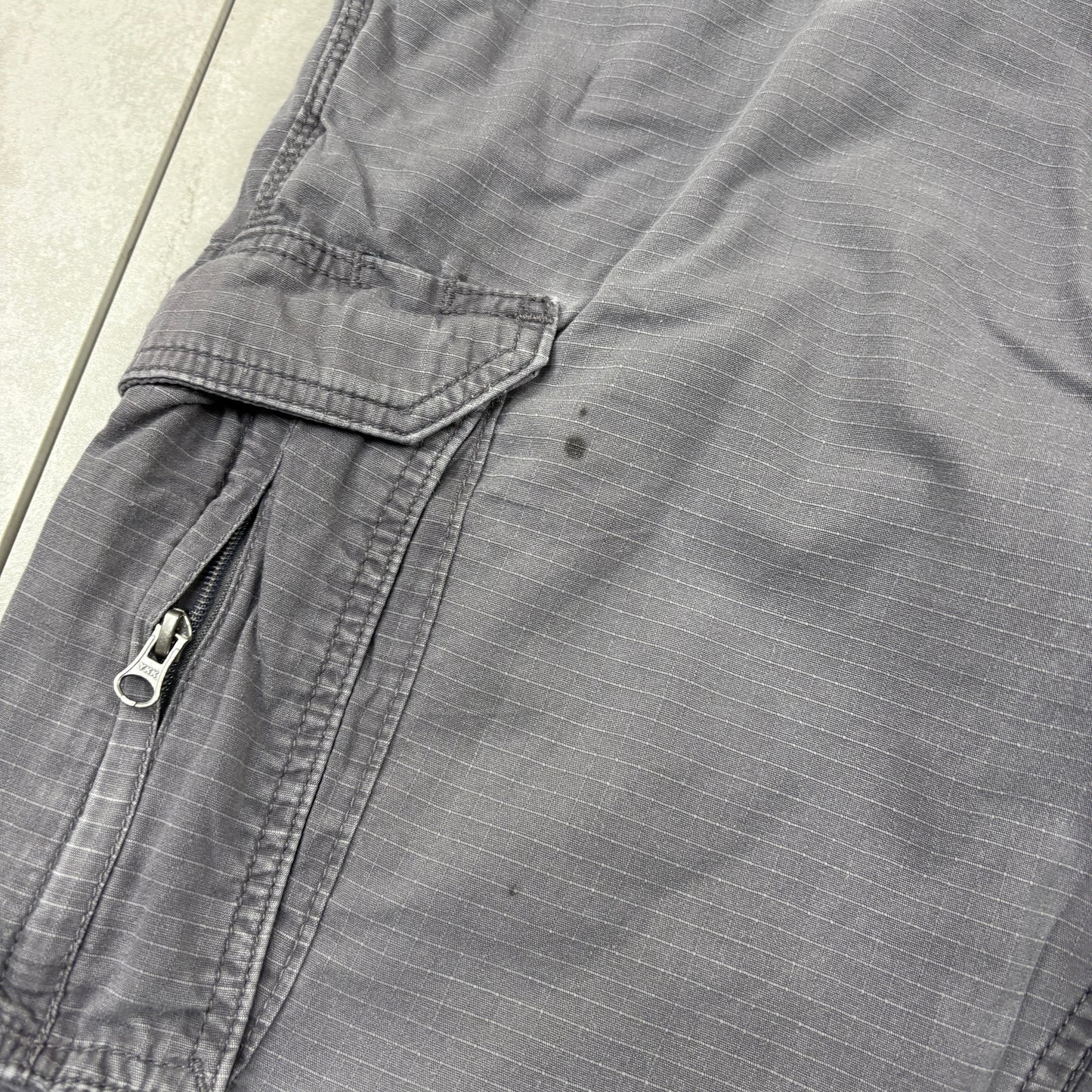 Vintage Carhartt Grey Workwear Cargo Baggy Trousers - 38