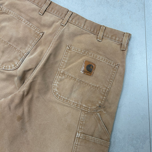 Vintage Carhartt Workwear Baggy Brown Carpenter Shorts - 34