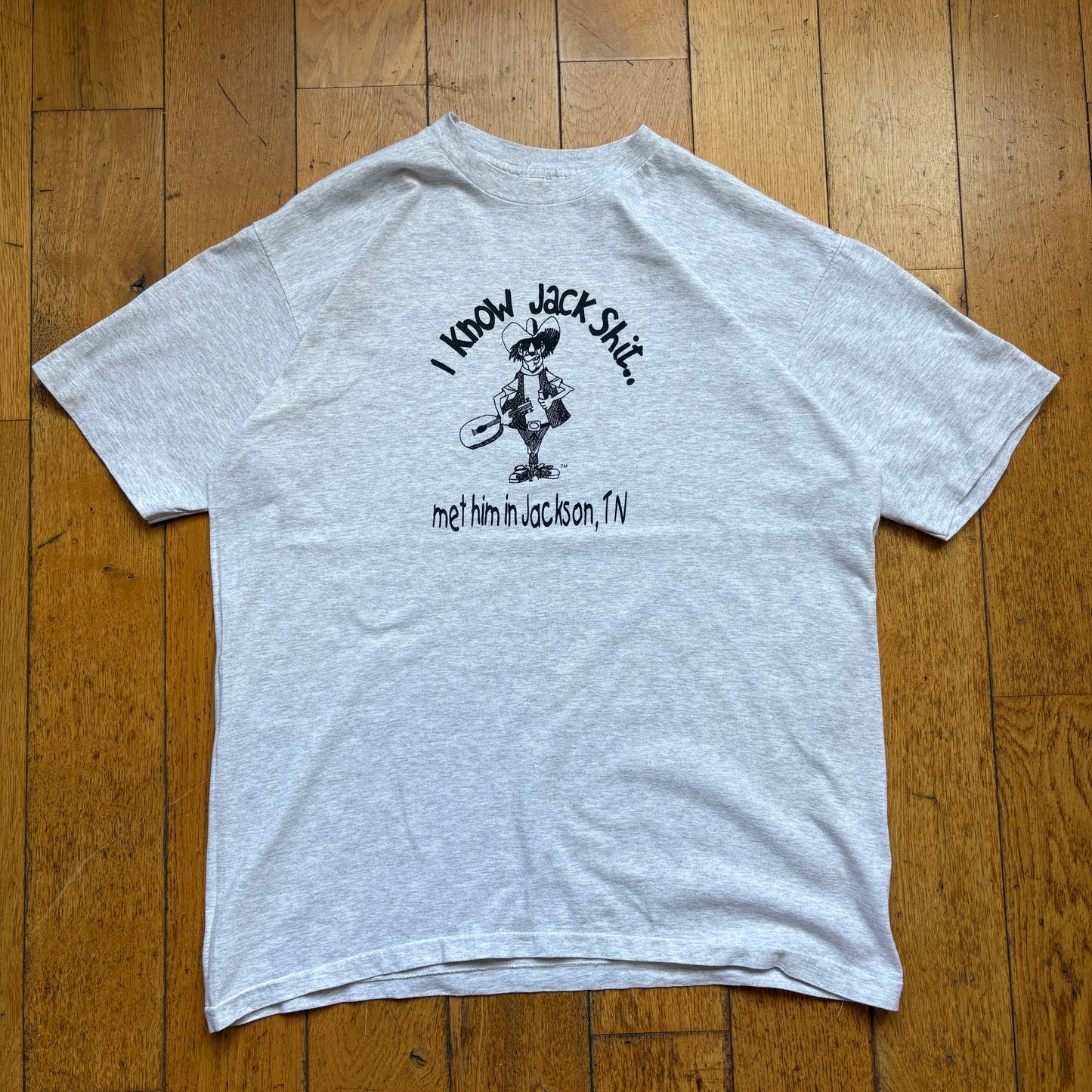 Vintage 90s Jack Shit Single Stitch Grey Graphic T-Shirt - XXL