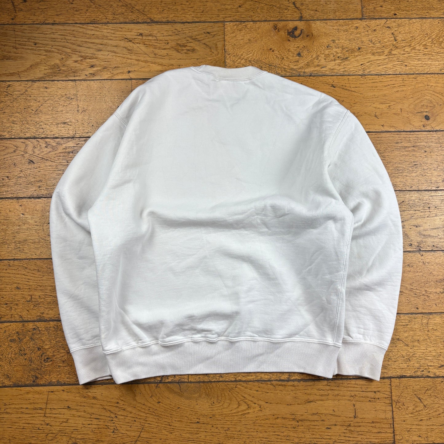 Vintage Nike White Swoosh Embroidered Sweatshirt - S