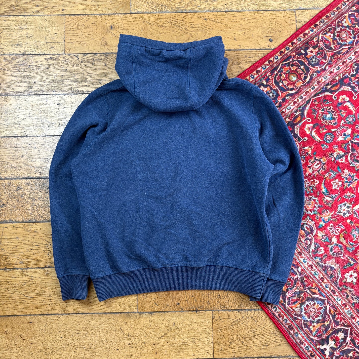 Vintage Timberland Navy Embroidered Hoodie Sweatshirt - L