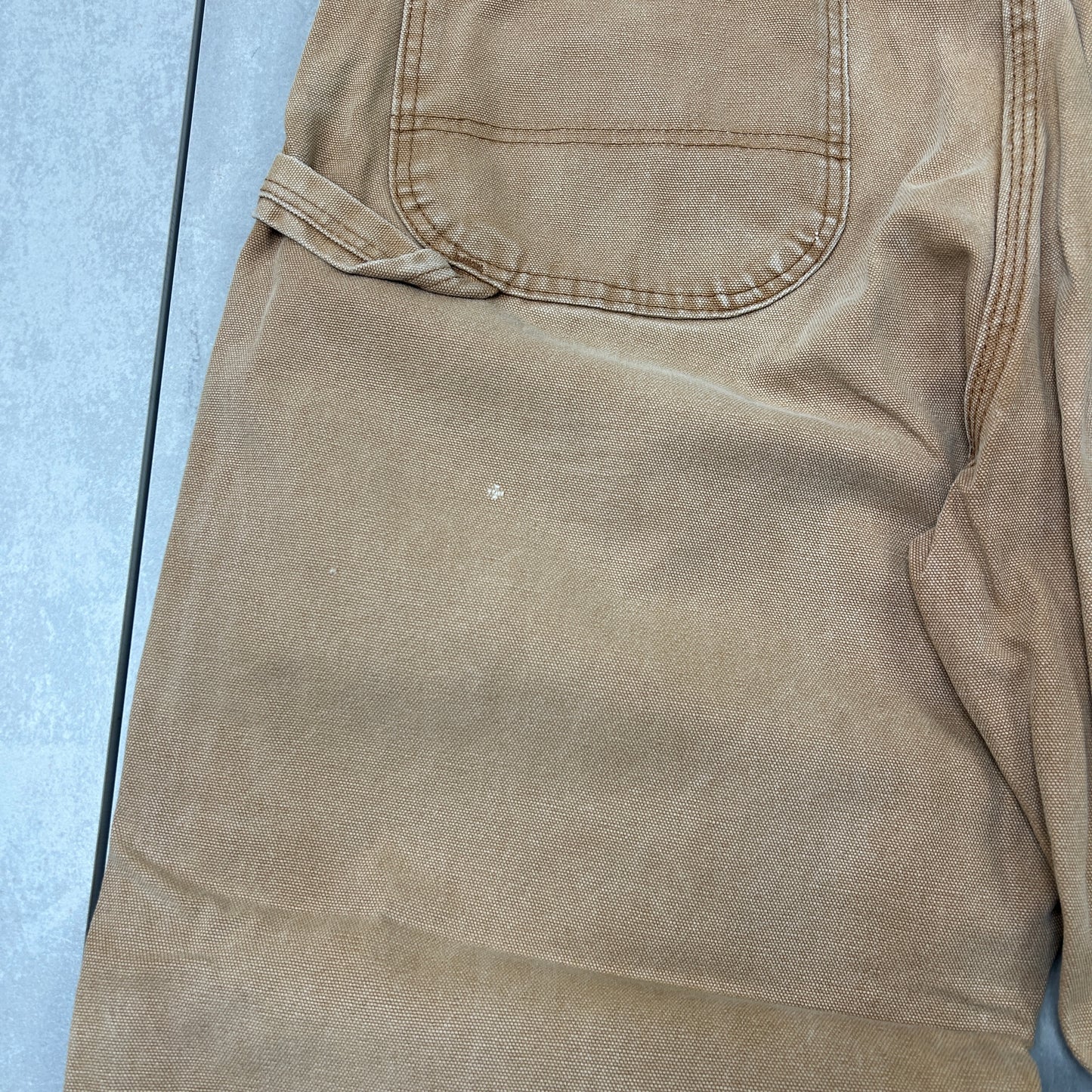 Vintage Dickies Workwear Carpenter Baggy Brown Trousers - 38