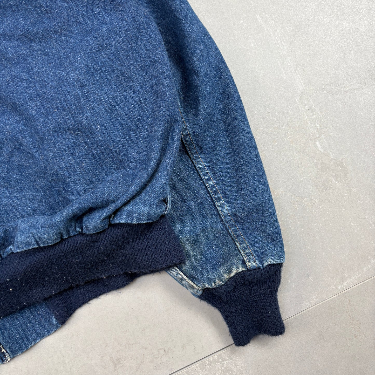 Vintage 1989 Carhartt Active Blue Denim Workwear Jacket - XXL