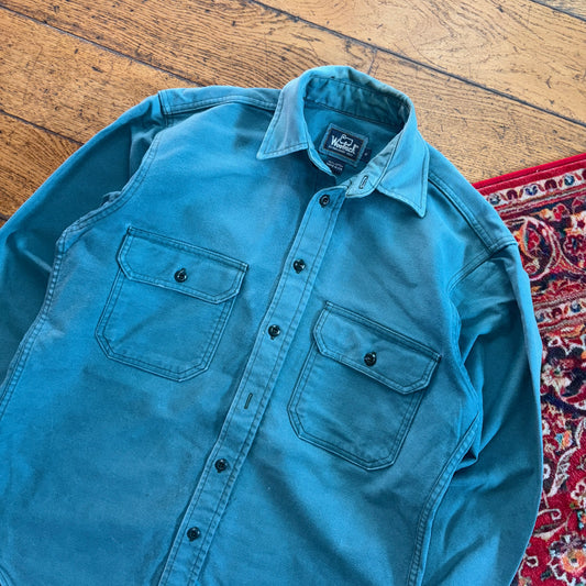 Vintage Woolrich Blue Green Heavyweight Shirt - S
