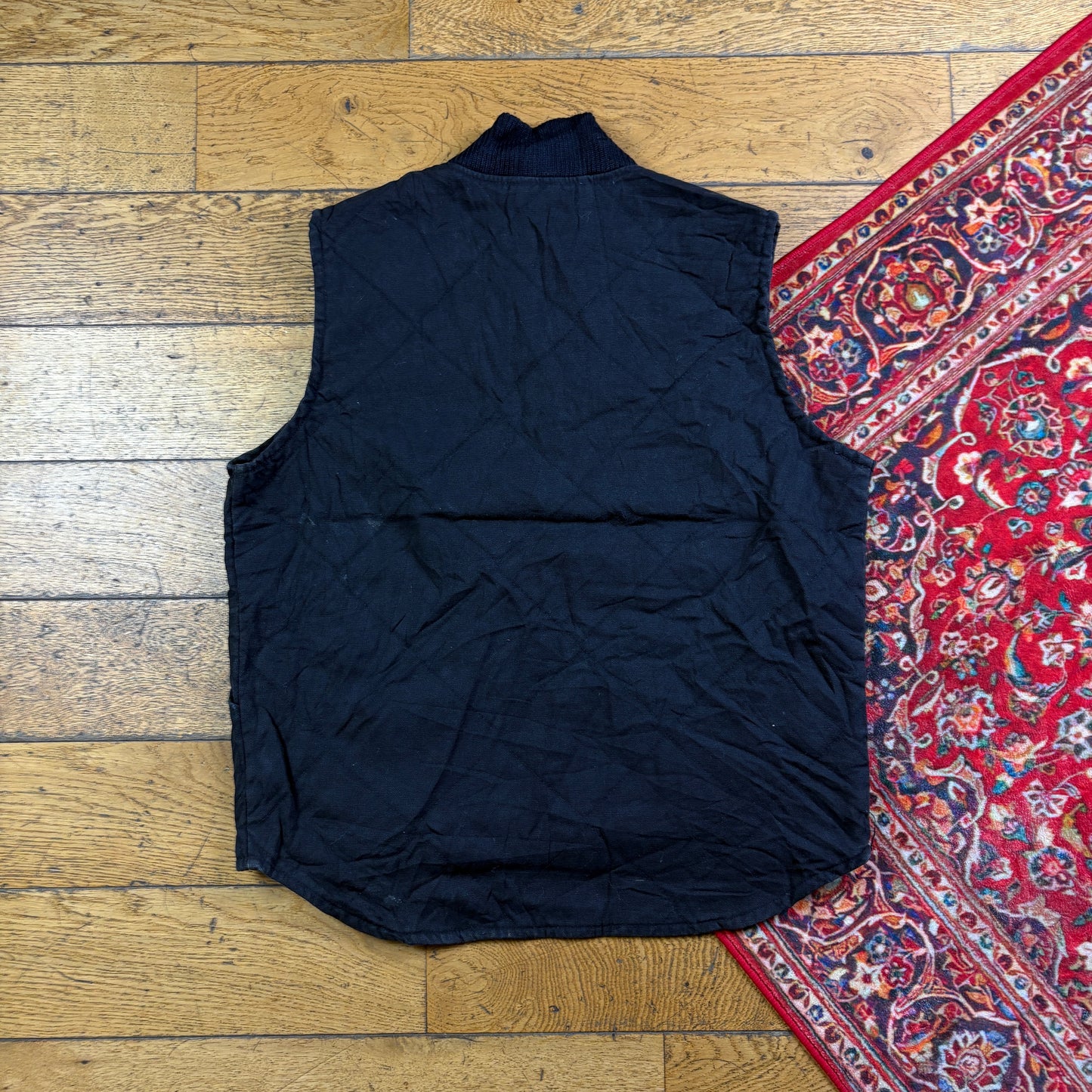 Vintage Black Gilet Vest Workwear Carhartt Style Jacket - M