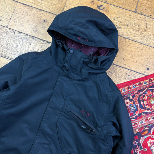 Oakley Womens Black Technical Ski Jacket Coat - S