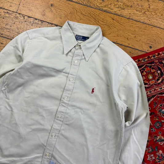 Vintage Ralph Lauren Cream Embroidered Shirt - M