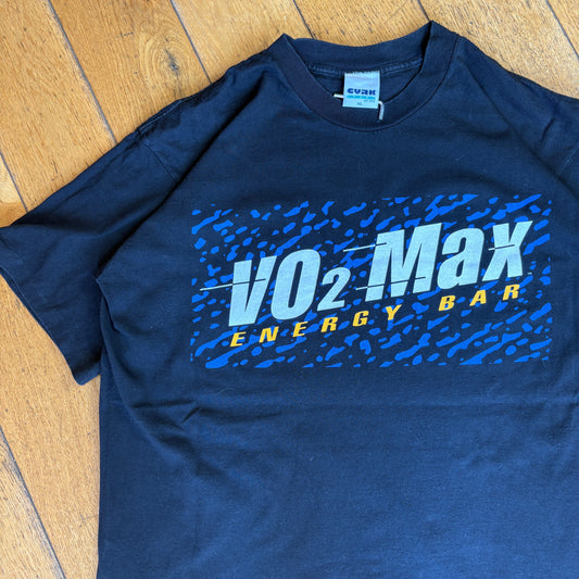 Vintage 90s VO2 Max Black Single Stitch Graphic T-Shirt - XL