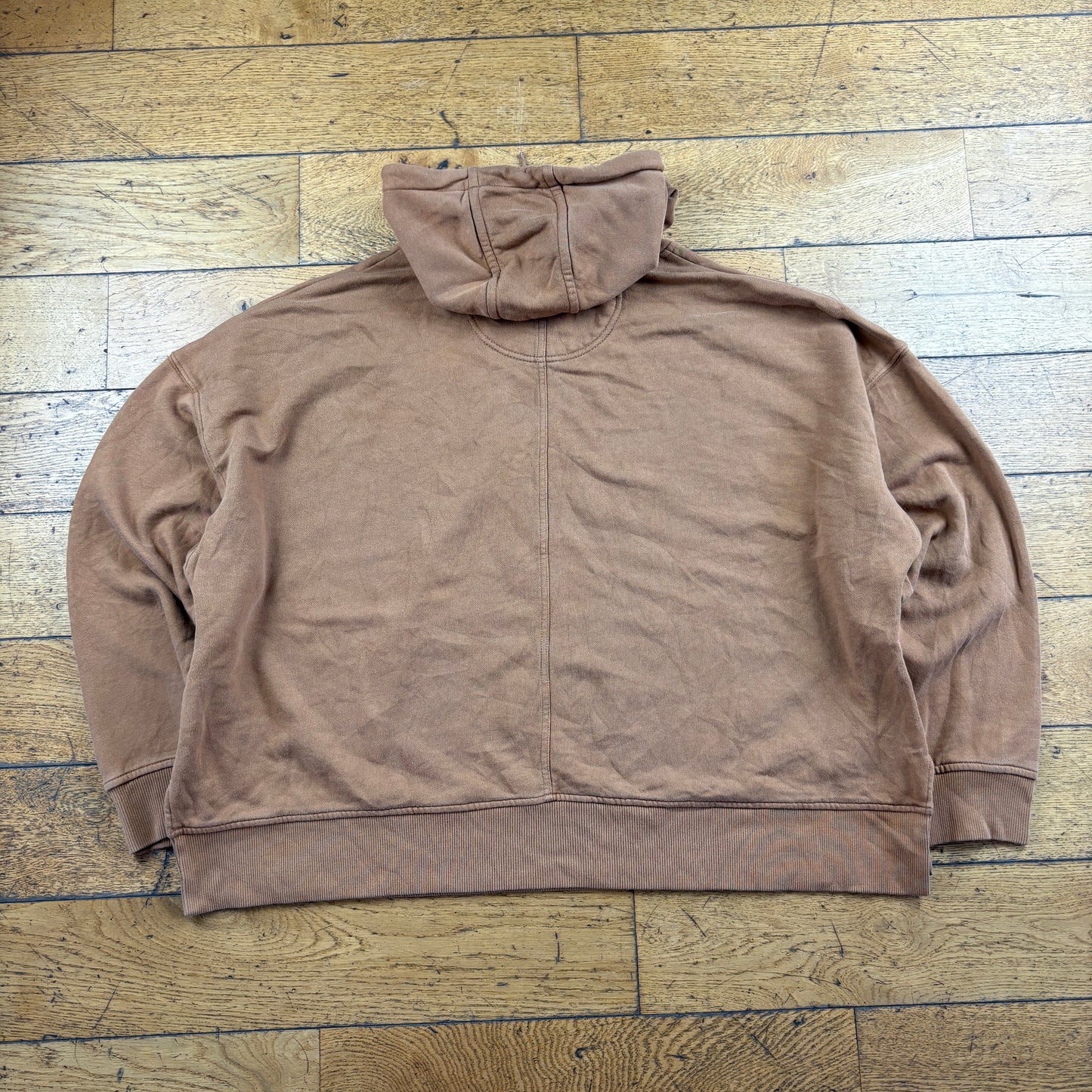 Vintage Carhartt Womens Brown Cropped Hoodie Sweatshirt - XXL
