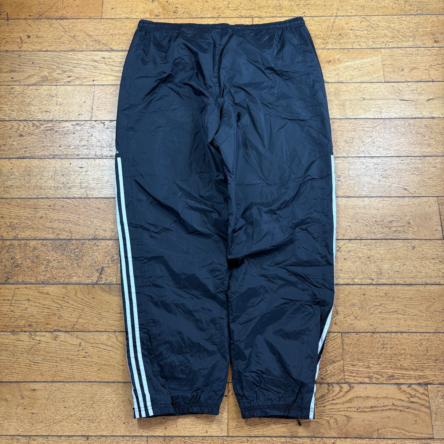 Vintage Adidas Black Baggy Tracksuit Sweatpants Track Pants Bottoms - XXL