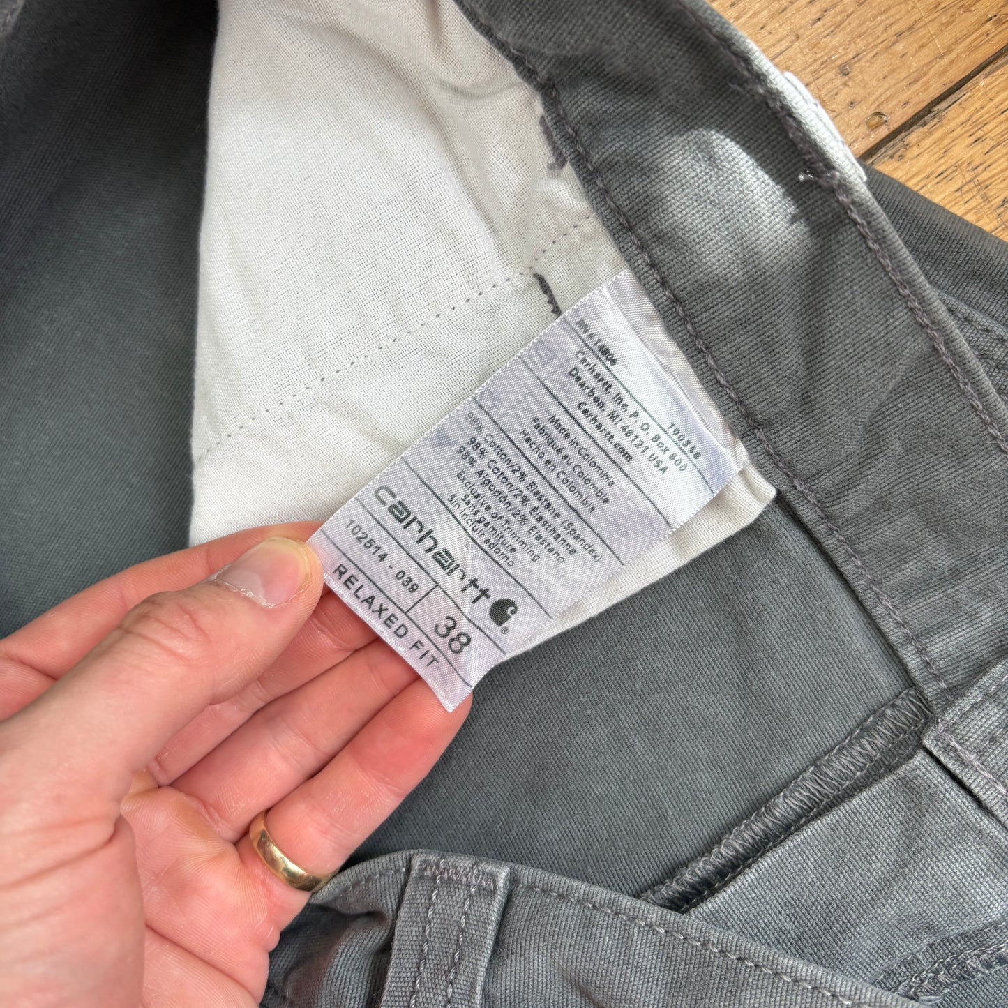 Vintage Carhartt Grey Workwear Baggy Carpenter Shorts - 38