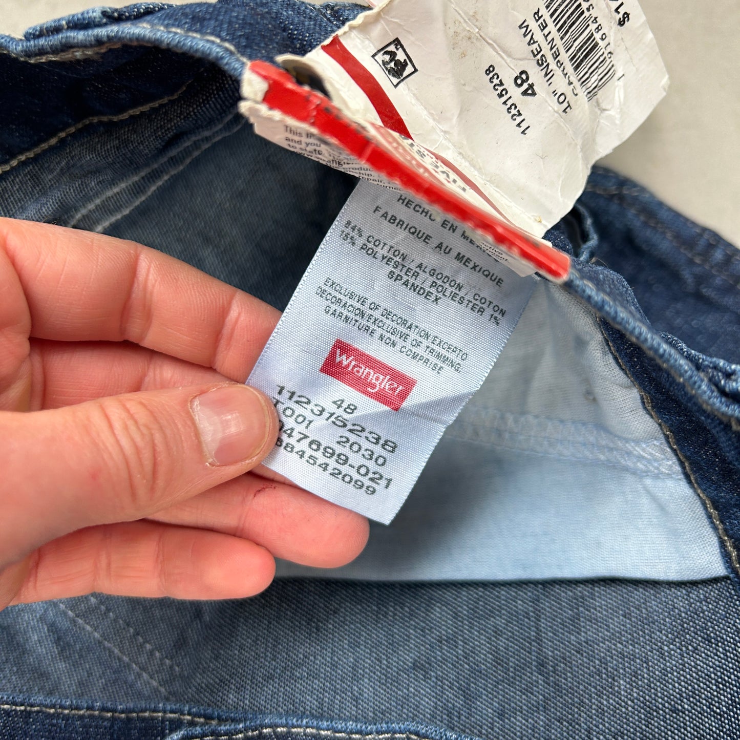 Vintage Wrangler Blue Denim Carpenter Baggy Shorts - 48