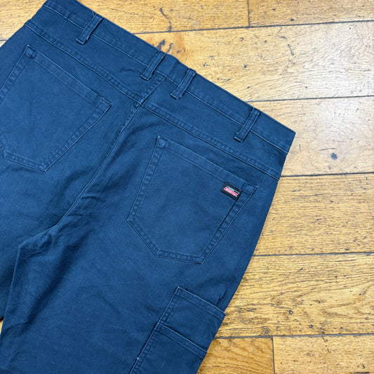 Vintage Dickies Workwear Carpenter Navy Baggy Shorts - 38