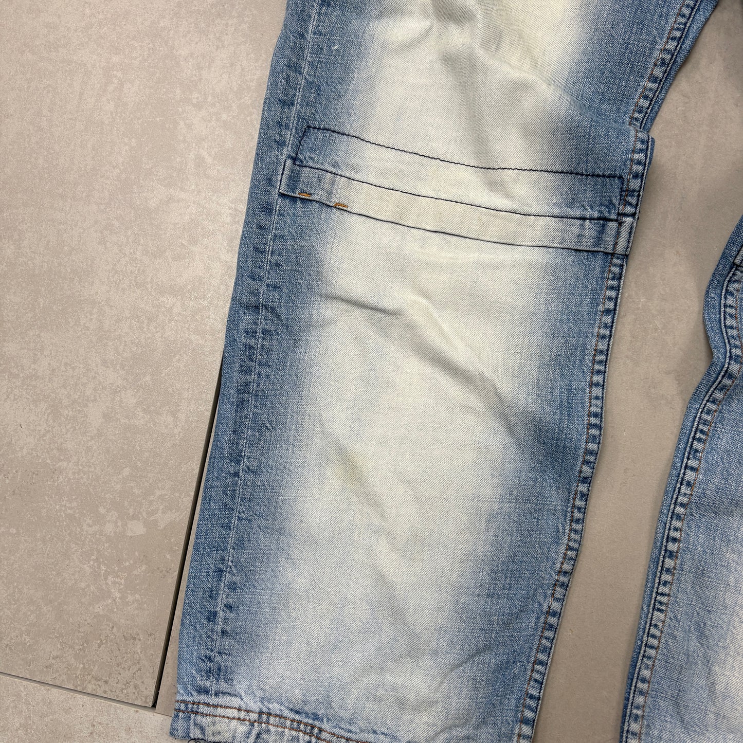 Vintage Pepe Jeans Blue Embroidered Hip Hop Baggy Jeans - 34