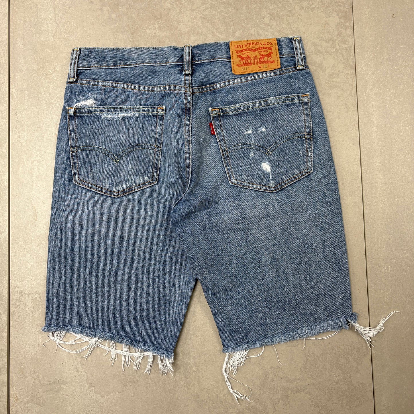 Vintage Levis 511 Blue Denim Shorts - 31