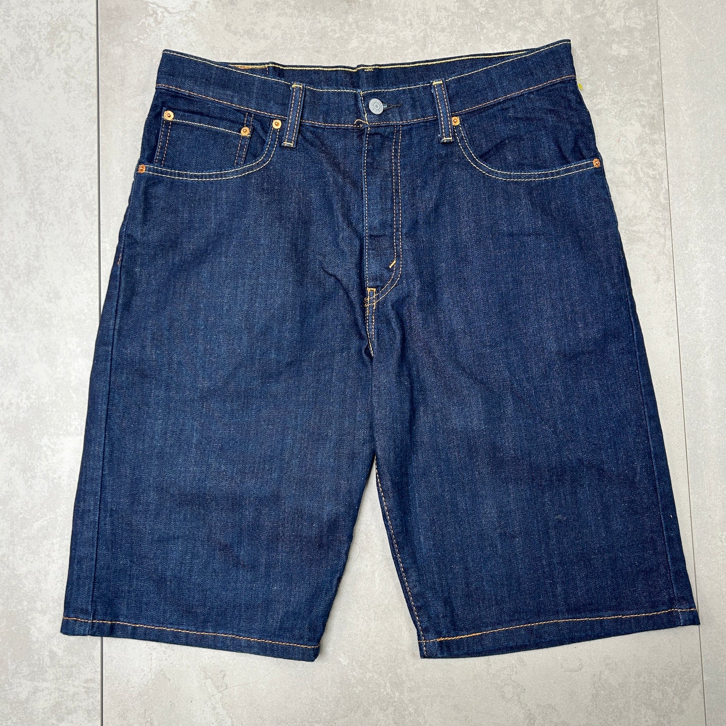 Vintage Levis 569 Blue Baggy Denim Shorts - 34