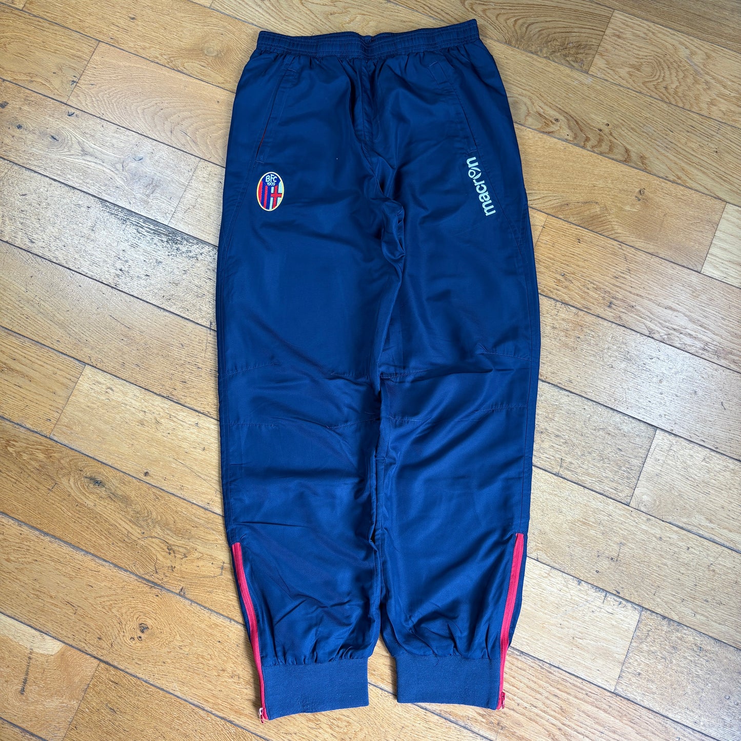 Vintage Bologna FC Navy Baggy Tracksuit Sweatpants Track Pants Bottoms - S