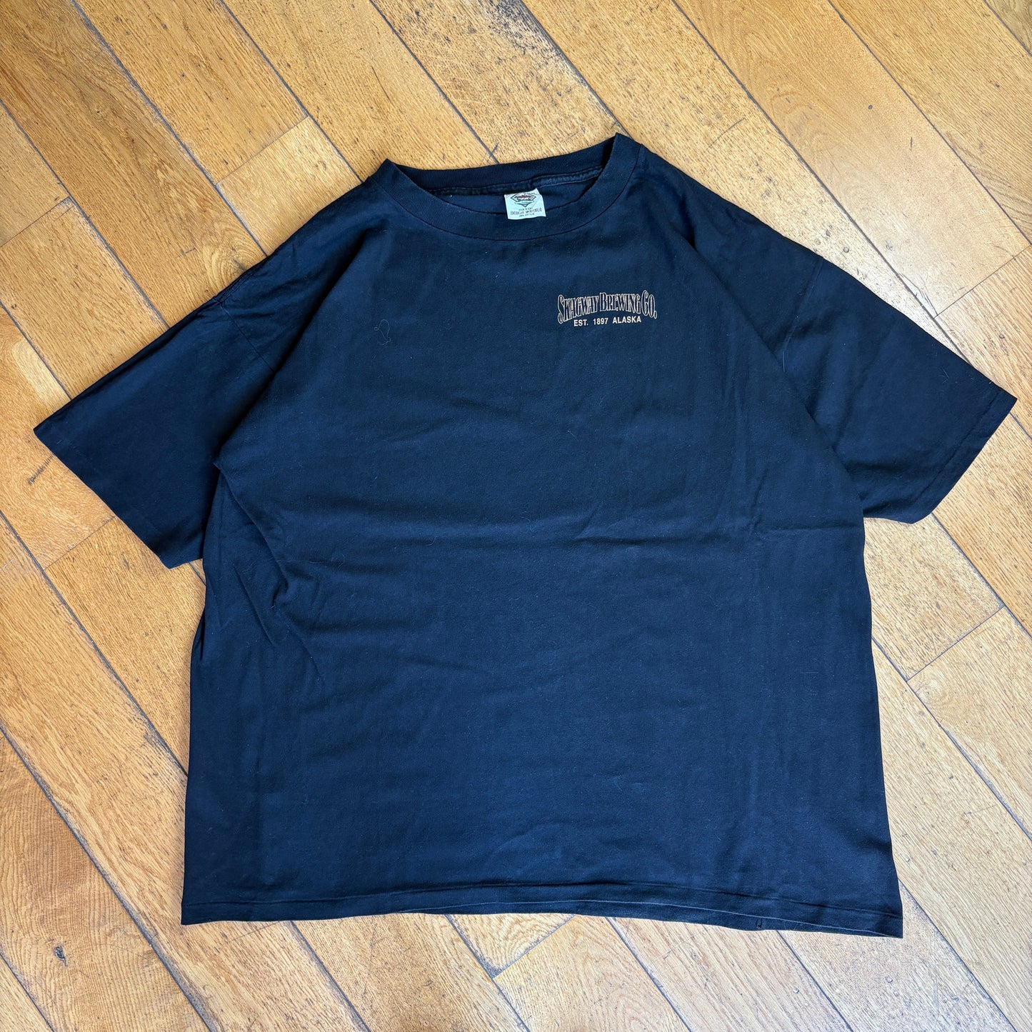 Vintage 90s Stagway Brewing Beer Black Single Stitch Graphic T-Shirt - 2XL