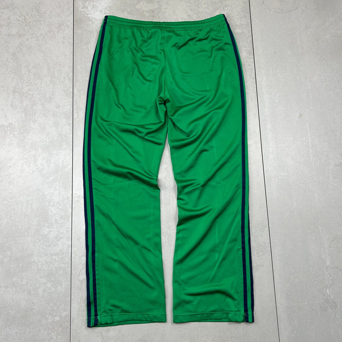 Vintage Adidas Green Baggy Tracksuit Sweatpants Track Pants Bottoms - M