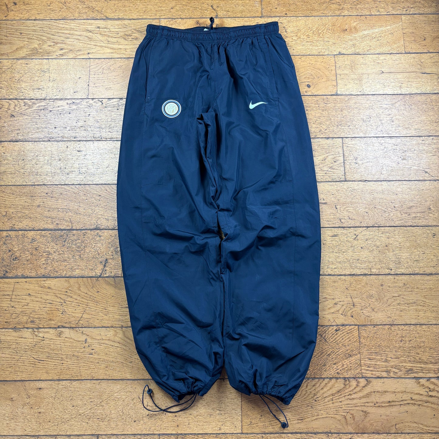 Vintage Nike Inter Milan Black Baggy Tracksuit Bottoms - M