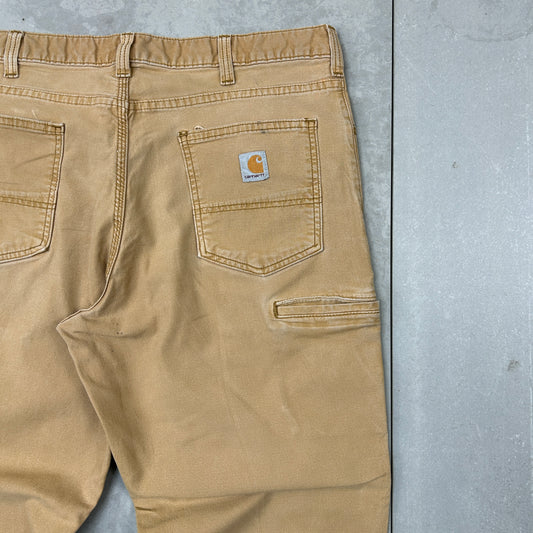 Vintage Carhartt Brown Workwear Carpenter Baggy Trousers - 38