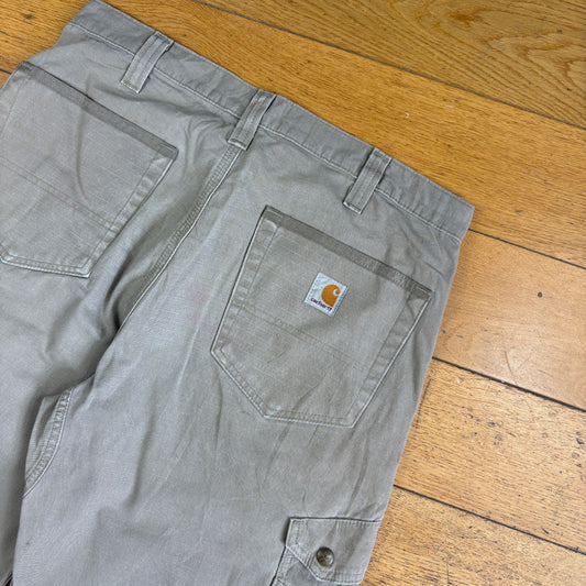 Vintage Carhartt Brown Workwear Baggy Carpenter Shorts - 34
