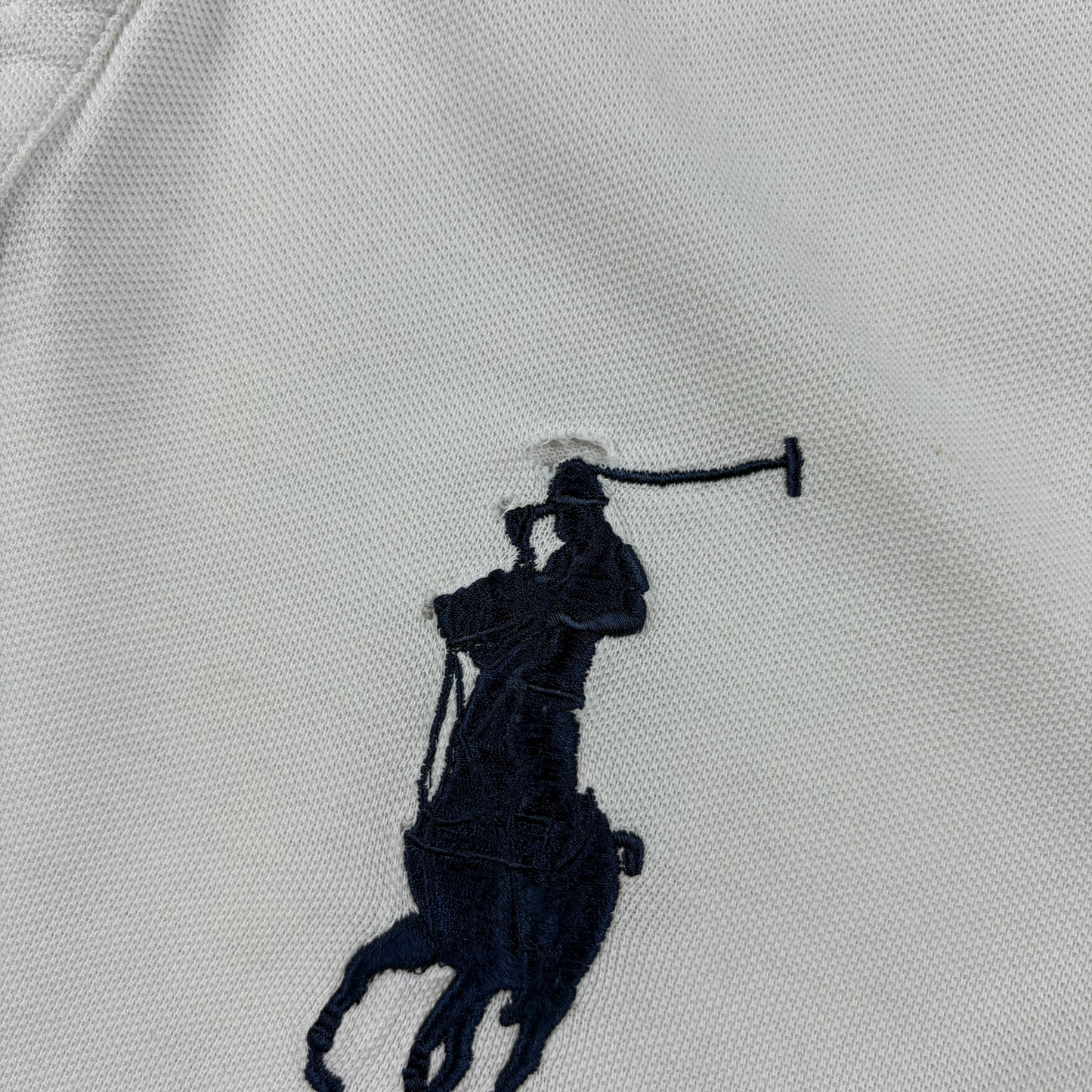 Vintage Ralph Lauren Big Pony White Polo T-Shirt - XXL
