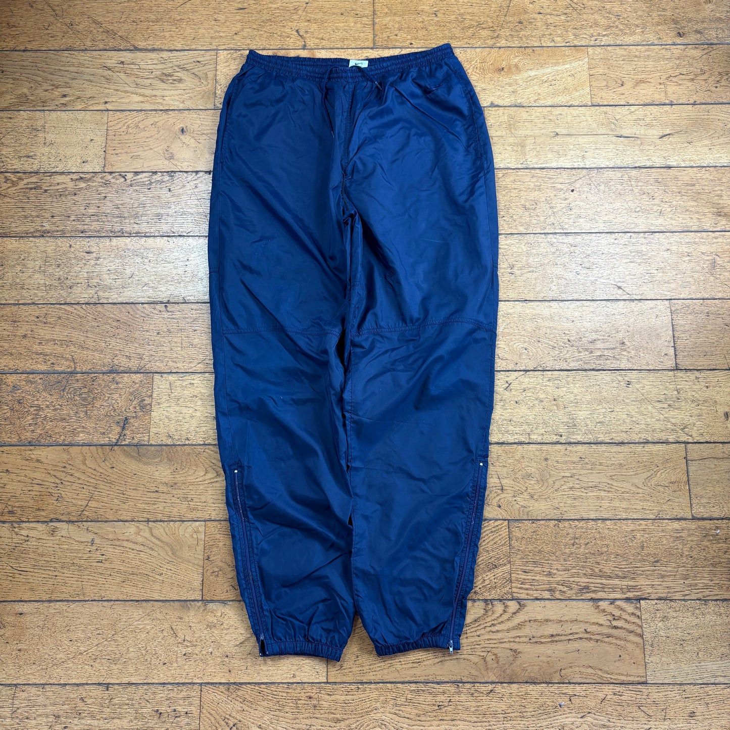 Vintage Nike Navy Baggy Tracksuit Sweatpants Track Pants Bottoms - L
