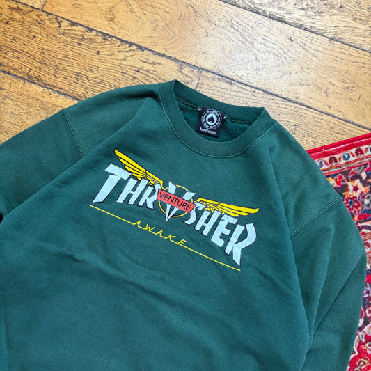 Vintage Thrasher Green Skate Sweatshirt - S