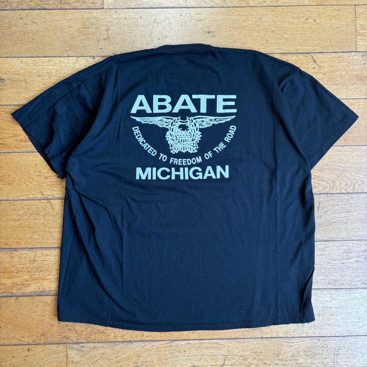 Vintage 90s Motorbike USA Single Stitch Black Graphic T-Shirt - 3XL