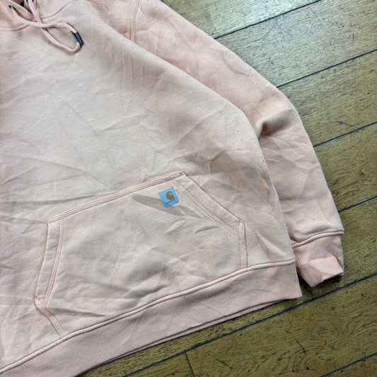 Vintage Carhartt Womens Pink Hoodie Sweatshirt - L