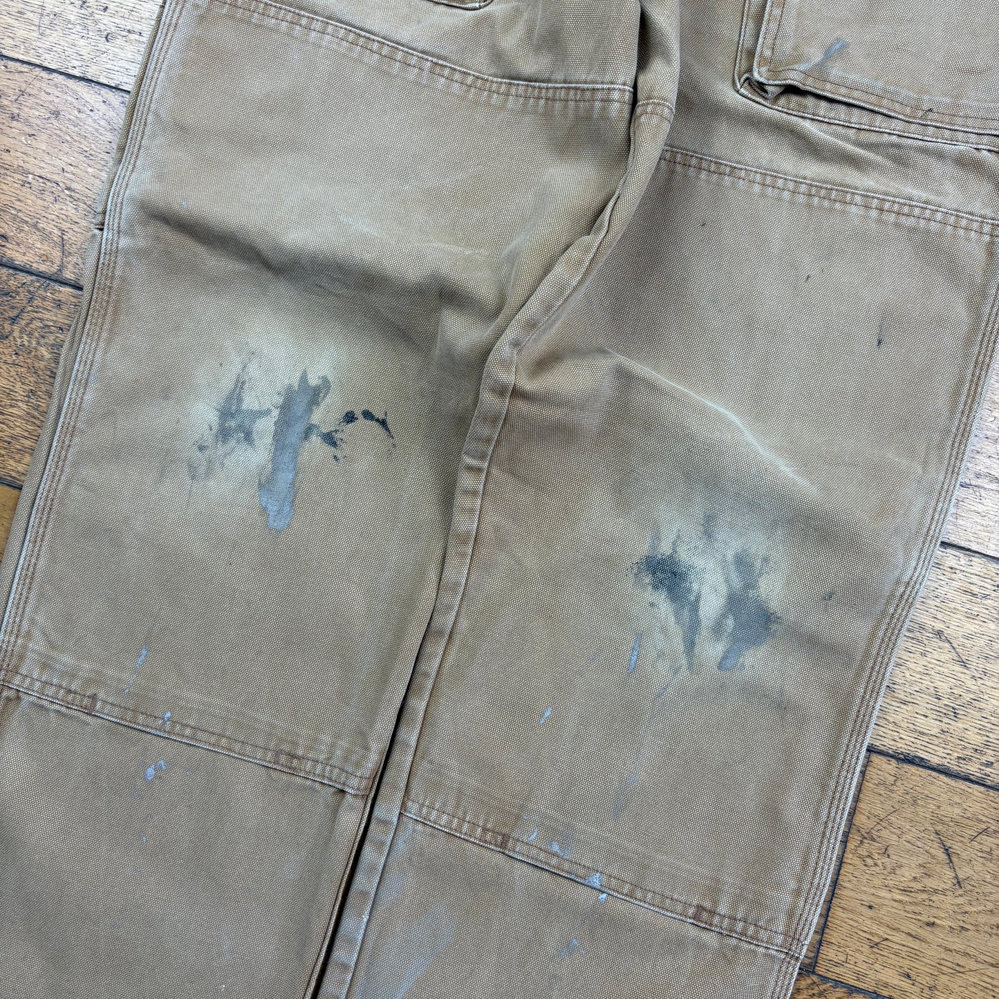 Vintage Dickies Brown Double Knee Workwear Carpenter Baggy Trousers - 36