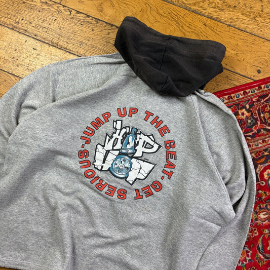 Vintage 90s Grey Hip Hop Hoodie Sweatshirt - 2XL