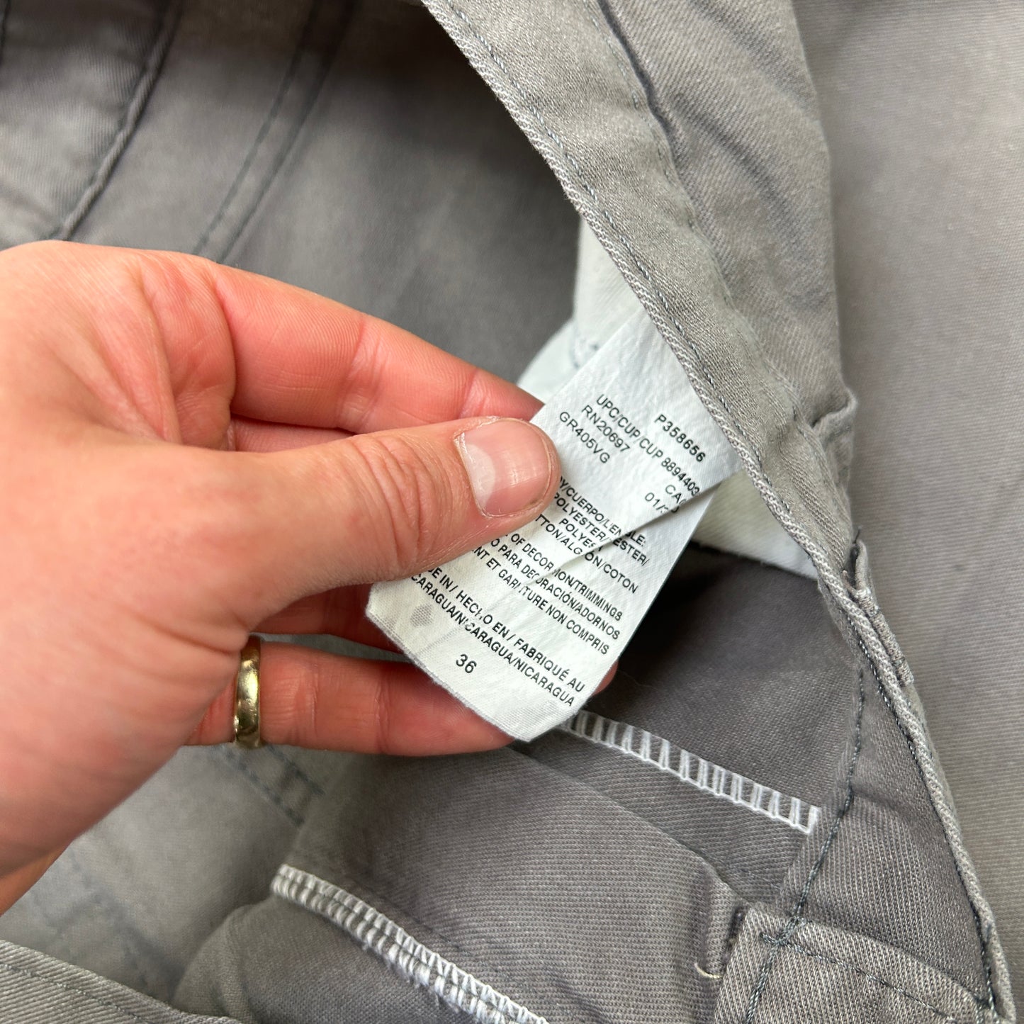 Vintage Dickies Workwear Carpenter Baggy Grey Shorts - 36
