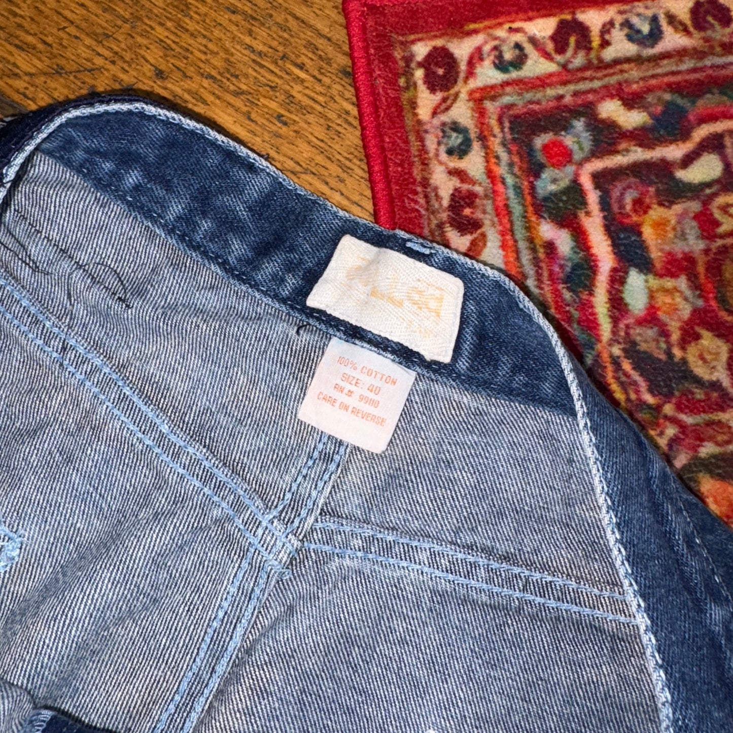 Vintage ooLLaa Blue Y2K Hip Hop Baggy Jeans Shorts Jorts - 38