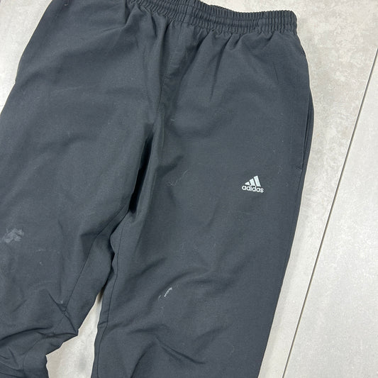 Vintage Adidas Black Baggy Tracksuit Sweatpants Track Pants Bottoms - XS