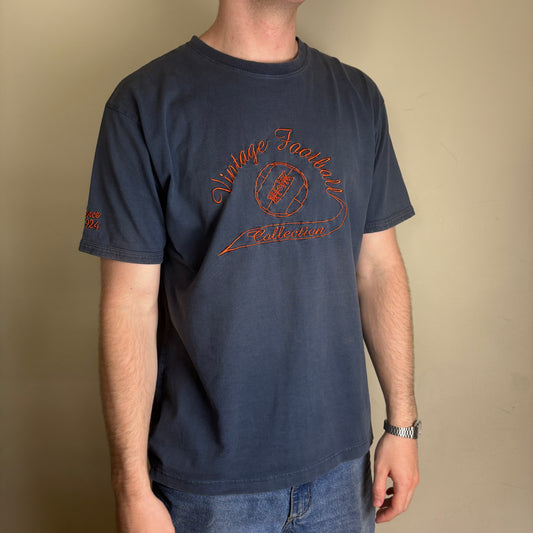 Vintage Umbro Embroidered Navy Blue Football Graphic T-Shirt - L