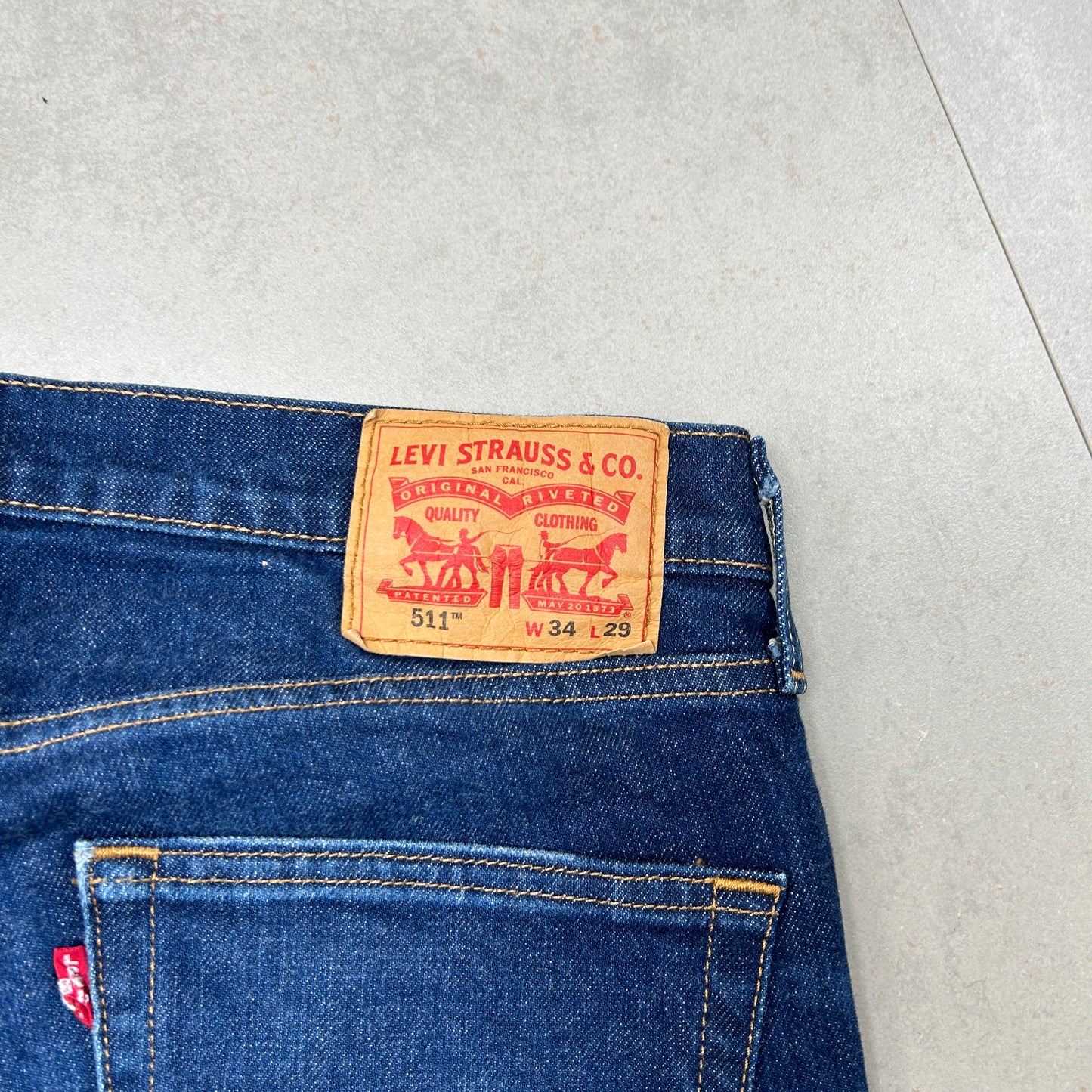 Vintage Levis 511 Denim Blue Shorts - 34