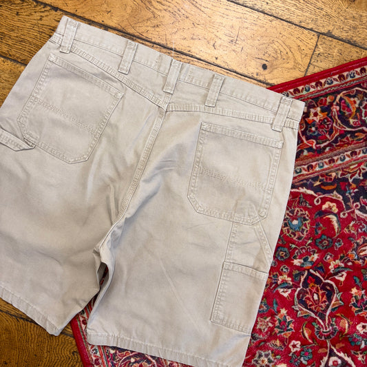 Vintage Wrangler Cream Carpenter Baggy Shorts - 42